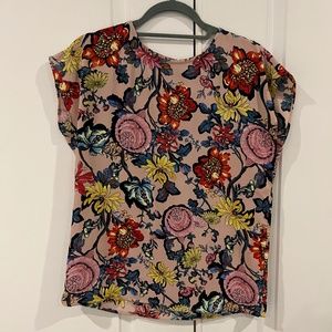 Halogen Ruffle Sleeveless Pink Top